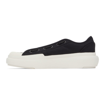 Shop Y-3 Ajatu Court Low Sneakers In Black/white