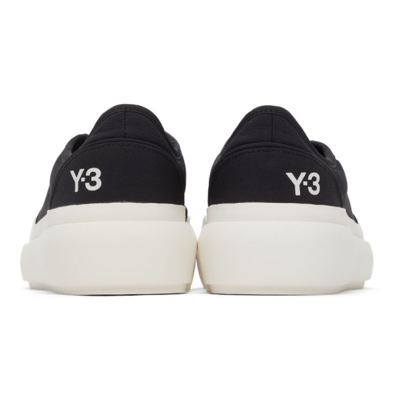 Shop Y-3 Ajatu Court Low Sneakers In Black/white