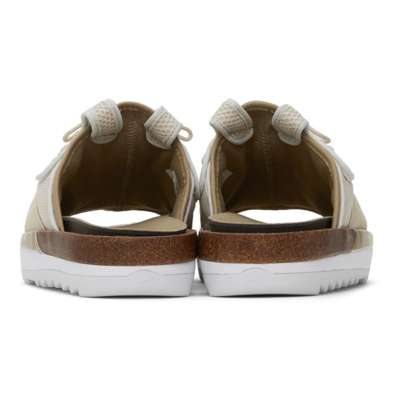 Shop Nike Taupe & Grey ' Offline' 2.0 Sandals In 201 Rattan/white-kha