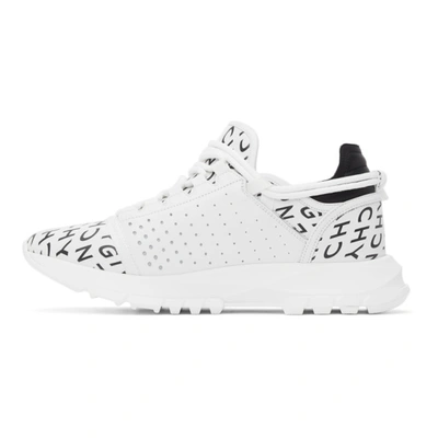 Shop Givenchy White & Black Refracted Logo Spectre Runner Sneakers In 116 White/b