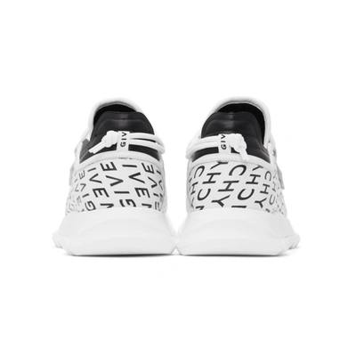 Shop Givenchy White & Black Refracted Logo Spectre Runner Sneakers In 116 White/b