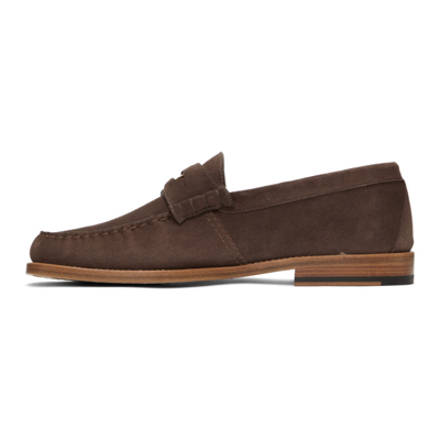 Shop Rhude Brown Suede Penny Loafers In Brown0090