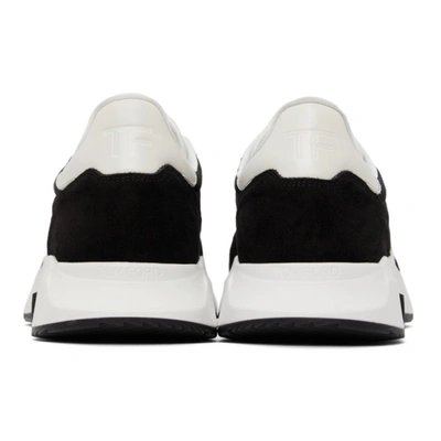 Shop Tom Ford Black Suede & Nylon Jagga Low Sneakers In U9000 Black
