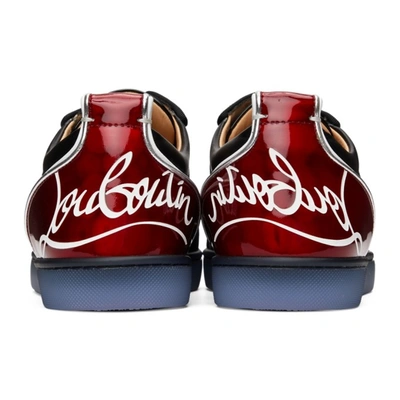 Shop Christian Louboutin Black Fun Louis Junior Spikes Sneakers In H763 Multicolor