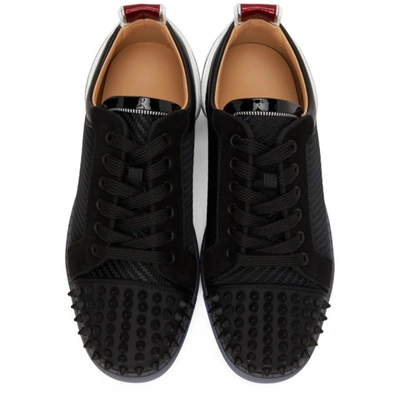 Shop Christian Louboutin Black Fun Louis Junior Spikes Sneakers In H763 Multicolor