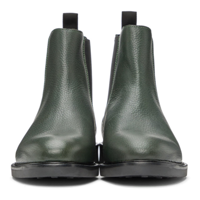 Shop Axel Arigato Green Chelsea Boots In Dark Green