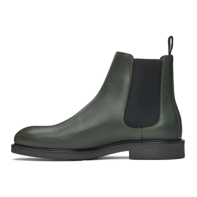 Shop Axel Arigato Green Chelsea Boots In Dark Green