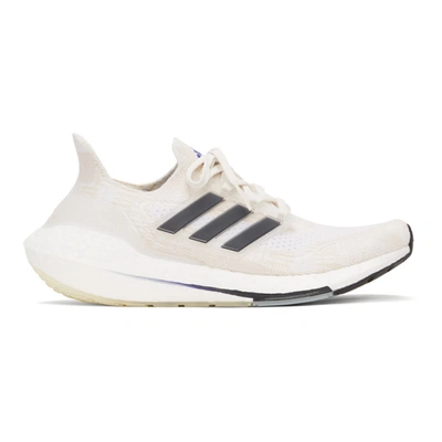 Adidas Originals White & Beige Primeblue Ultraboost 21 Sneakers In  White/black | ModeSens