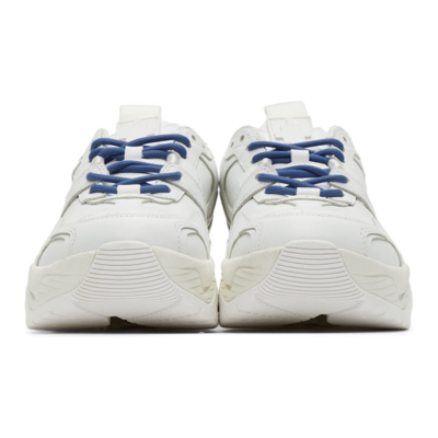 Shop Marcelo Burlon County Of Milan White Tempera Wings C-run 3000 Sneakers In Whiteblue