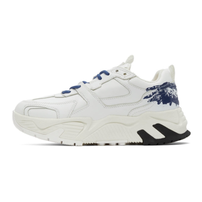 Shop Marcelo Burlon County Of Milan White Tempera Wings C-run 3000 Sneakers In Whiteblue