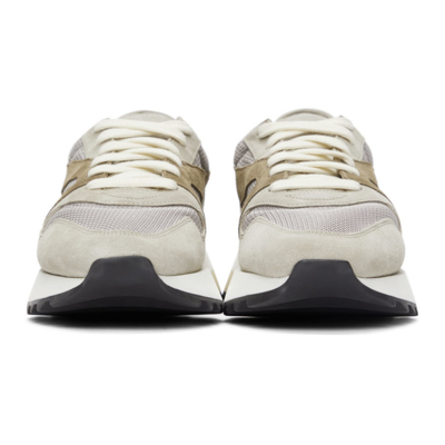 Shop Fear Of God Grey & Khaki Vintage Runner Sneakers In 316sabbia