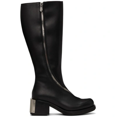 Shop Gmbh Faux-leather Riding Boots In Black