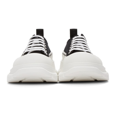 Shop Alexander Mcqueen Black Tread Slick Sneakers In 1070 Black/white