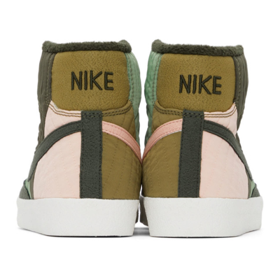 Shop Nike Khaki Blazer Mid '77 Premium Sneakers In Sequoia/sequoia-medi