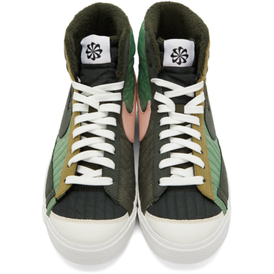 Shop Nike Khaki Blazer Mid '77 Premium Sneakers In Sequoia/sequoia-medi