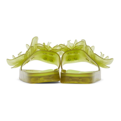 Shop Y/project Yellow Melissa Edition Floral Slide Sandals In Key Lime 54
