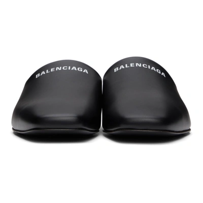 Shop Balenciaga Black Cosy Mules In 1006 Black/white