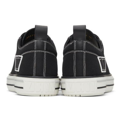 Shop Valentino 'vltn' Giggies Low Sneakers In 0no Nero/nero/bianco