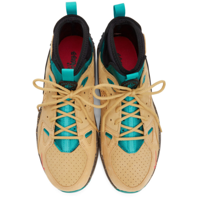 Shop Nike Tan & Turquoise Acg Air Mowabb Sneakers In Twine/fusion Red-clu
