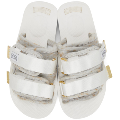 Shop Suicoke Moto-vhl Sandals In White Mix