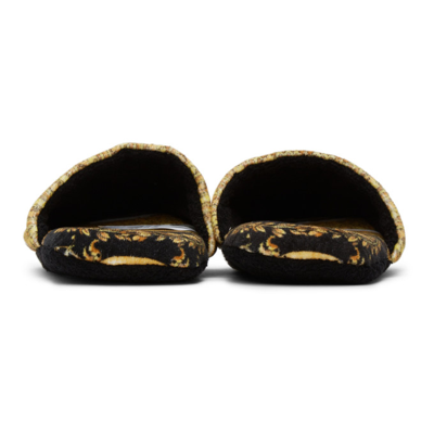 Shop Versace White & Black I Heart Baroque Slippers In Z7066 White