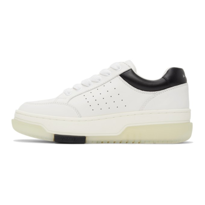 Shop Amiri Stadium Low Sneakers In White / Black