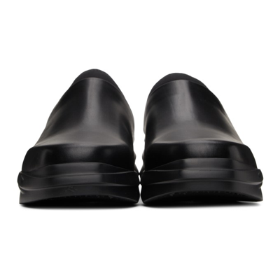 Shop Alyx Leather Mono Mules In Blackblk0001