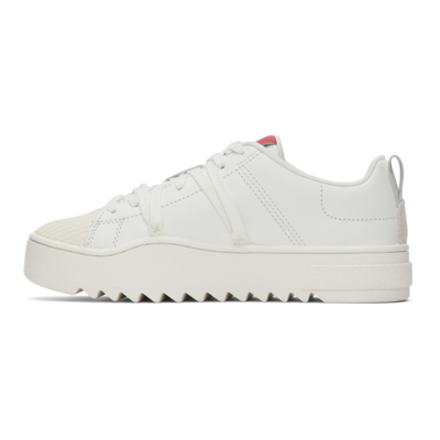 Shop Diesel White S-shika Lace-up Sneakers In T1015