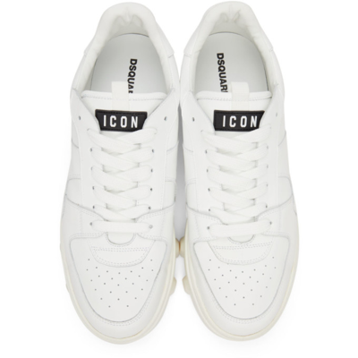 Shop Dsquared2 White Basket Low-top Sneakers In M072
