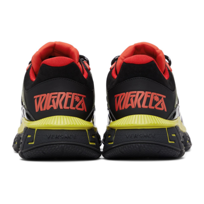 Shop Versace Multicolor Trigreca Sneakers In 2b670 Khaki