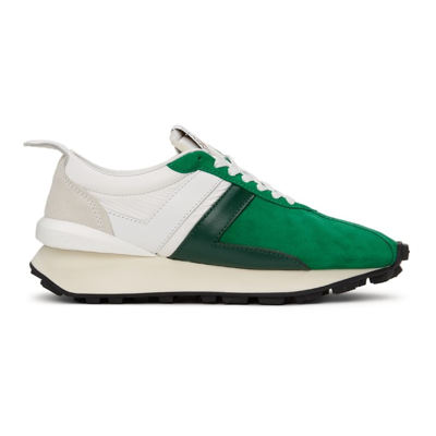 chef Barber konsulent Lanvin Green Suede Bumpr Sneakers In Green White | ModeSens