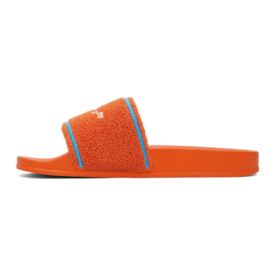 Off-white Orange Towel Logo Slides In Orange/white