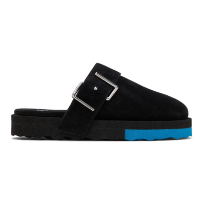 Shop Off-white Black Comfort Slippers In Black/blue