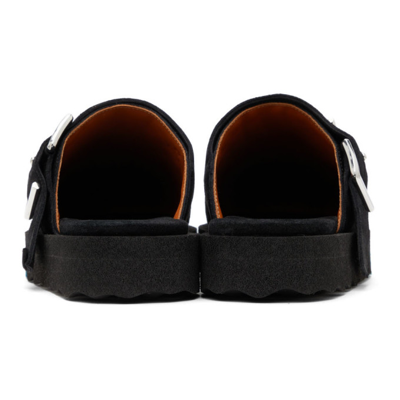 Shop Off-white Black Comfort Slippers In Black/blue