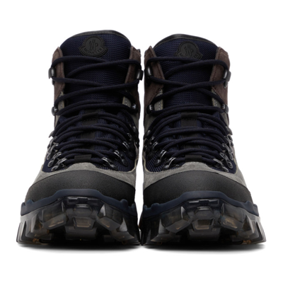 Shop Moncler Herlot Suede Hiking Boots In 927 Charcoal