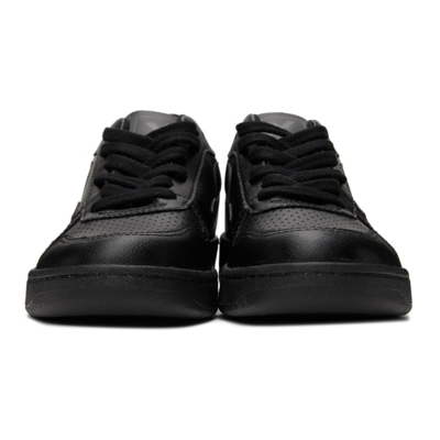 Shop Veja Leather V-10 Sneakers In Black