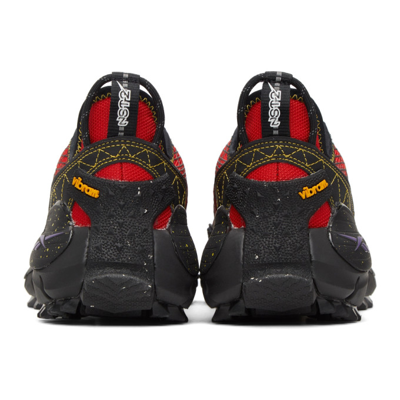 Shop Reebok Black & Red A$ap Nast Edition Zig Kinetica Ii Edge Sneakers In Vector Red/core Blac