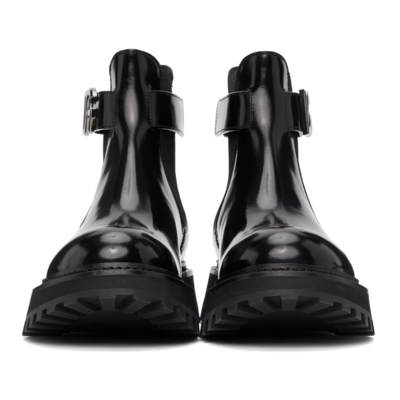 Shop Dolce & Gabbana Black Brushed Ankle Boots In 80999 Nero