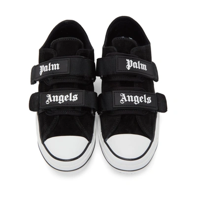 Shop Palm Angels Black Vulcanized Sneakers In Black White