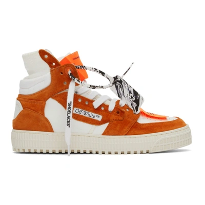 Shop Off-white White & Orange Off Court 3.0 High Sneakers In Orange/black