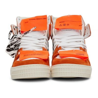 Shop Off-white White & Orange Off Court 3.0 High Sneakers In Orange/black
