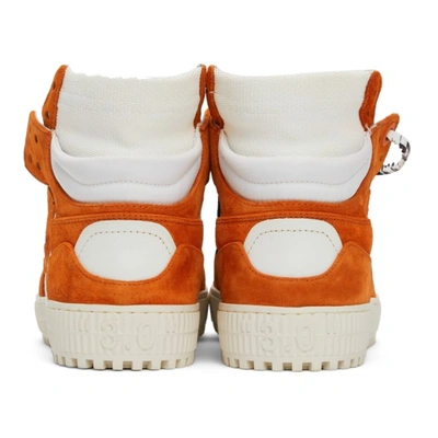 Shop Off-white White & Orange Off Court 3.0 High Sneakers In Orange/black