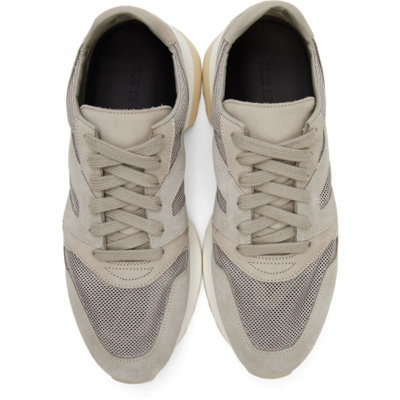 Shop Fear Of God Grey Vintage Runner Sneakers In 235tortora