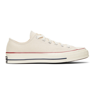 Shop Converse Off-white Chuck 70 Ox Low Sneakers In Parchment/garnet/egr