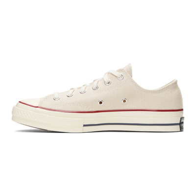 Shop Converse Off-white Chuck 70 Ox Low Sneakers In Parchment/garnet/egr