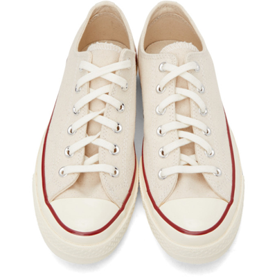 Shop Converse Off-white Chuck 70 Ox Low Sneakers In Parchment/garnet/egr