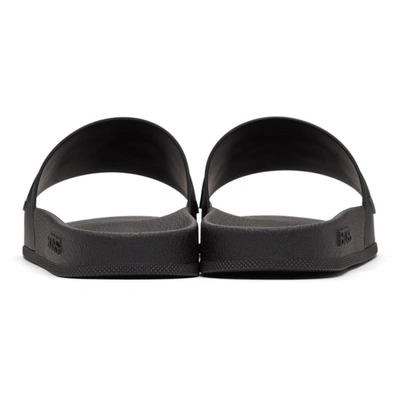 Shop Hugo Boss Black Bay Slides In 001 Black