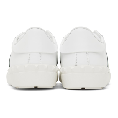 Shop Valentino Open Sneakers In N32 Bianco/fern Gree