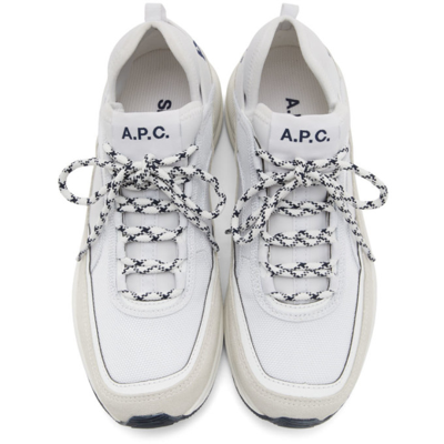 Shop Apc White & Grey Run Around Sneakers In Aab White