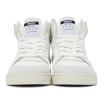 Shop Axel Arigato White Dice Hi Sneakers In White/grey
